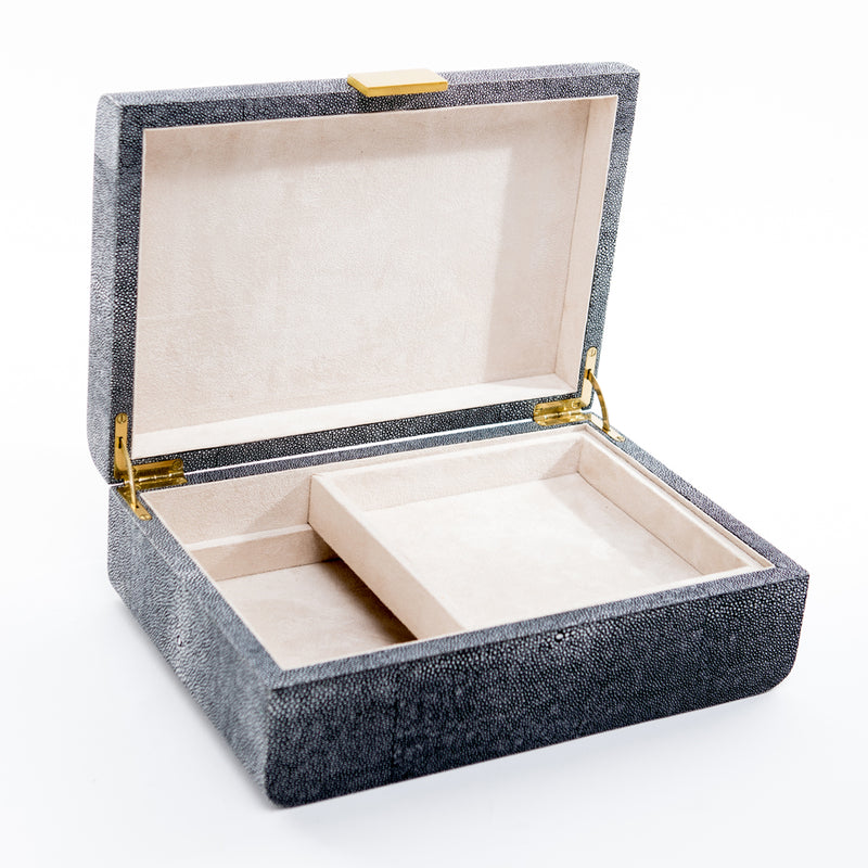 Faux Shagreen Jewelry Box