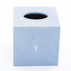 Faux Shagreen Tissue Box - Baby Blue