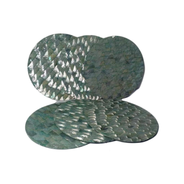 Abalone Green Round Placemat