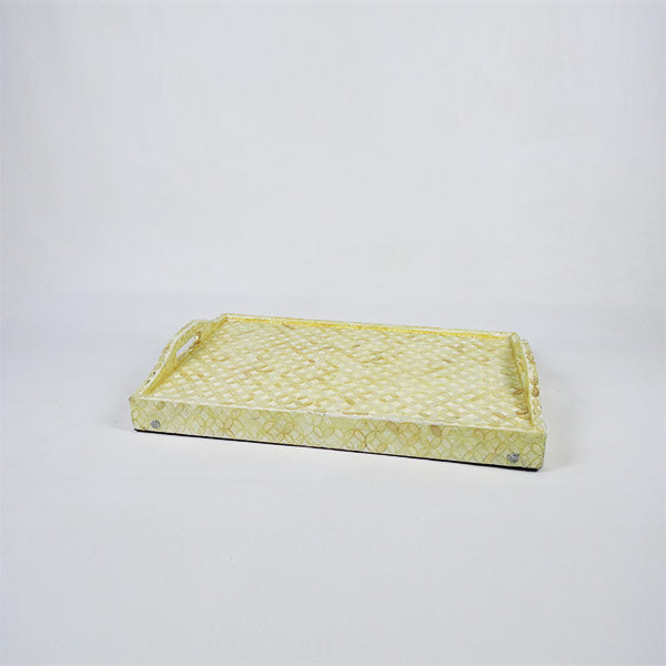 Capiz Bed & Breakfast Folding Trayble-Honeycomb White