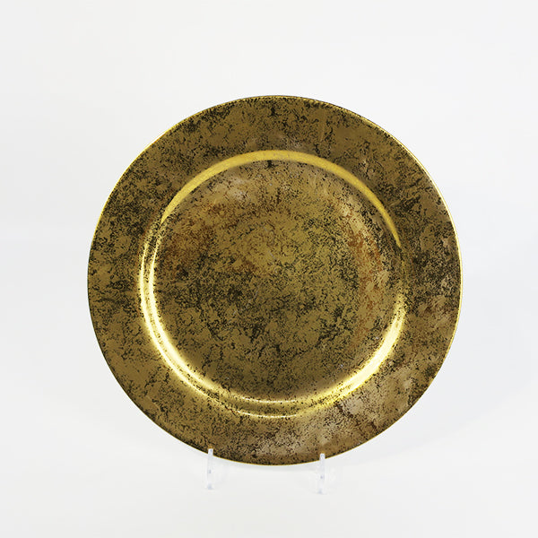 Round Plate  Donna (Patinated Gold)