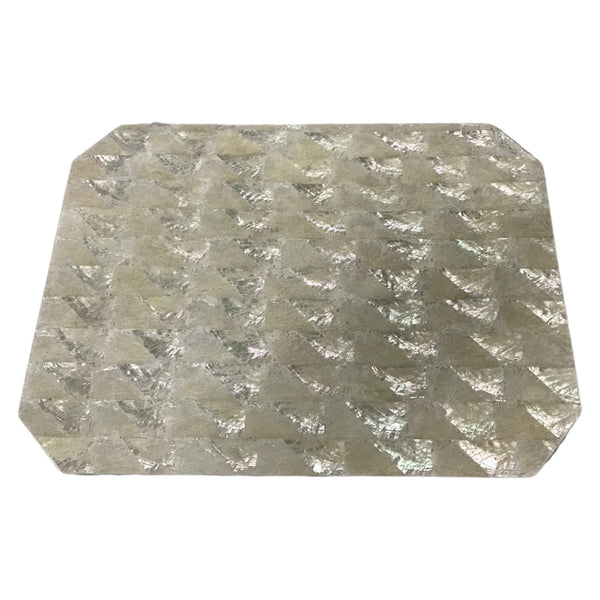 Abalone White Octagon Placemat